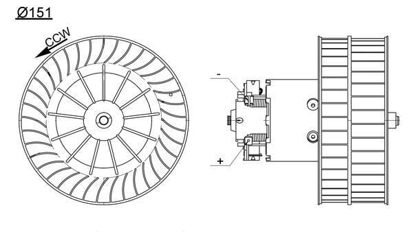 Bmw Fan 200X215X200 Bmw 3 (E36) 64118361913