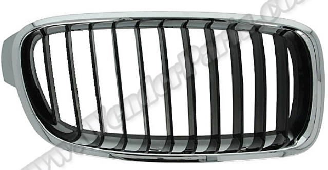Bmw Panjur Ön Sağ (Krom-Siyah) F30 51137255412