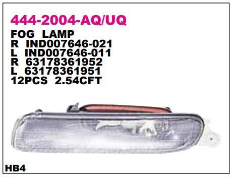 Bmw Sis Farı Sol E46 63178361951