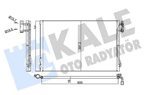 Bmw Klima Radyatörü  E81-E82-E87-E88-E90-E91-E92-E93-E84-E89 64539229022