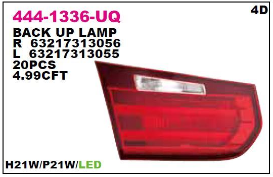 Bmw Stop Lambası İç Sol F30 63217313055