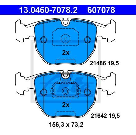 Bmw Fren Balatası Ön  E38-E39-X5 E53 34116761252-34112229031-34111163921