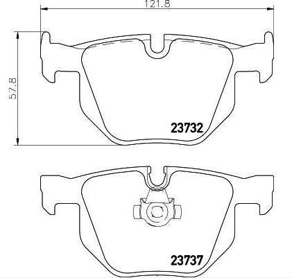 Bmw Fren Balatası Arka E60-E61-E63-E64 34216763043
